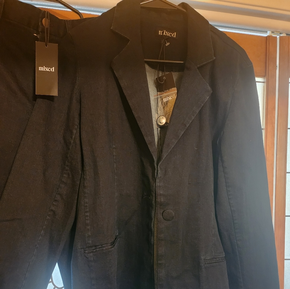 Mixed by Nasrin denim pantsuit